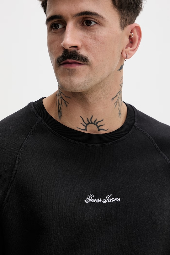 Guess Jeans bluza męska bawełniana czarny M6GQB2.KCPR1
