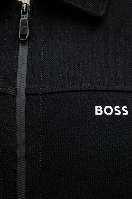 BOSS Green μπλούζα με κουμπιά ανδρική 50558579 μαύρο