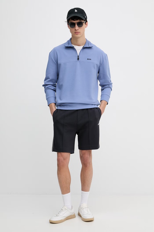 BOSS Green hanorac pentru bărbați, cu bumbac 50558580 albastru SS26
