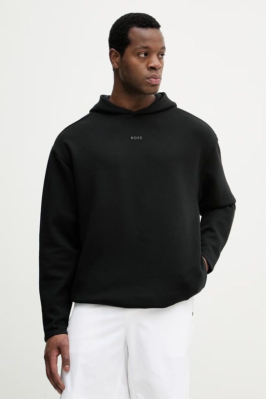 Pulover BOSS Green Potisk črna 50558991