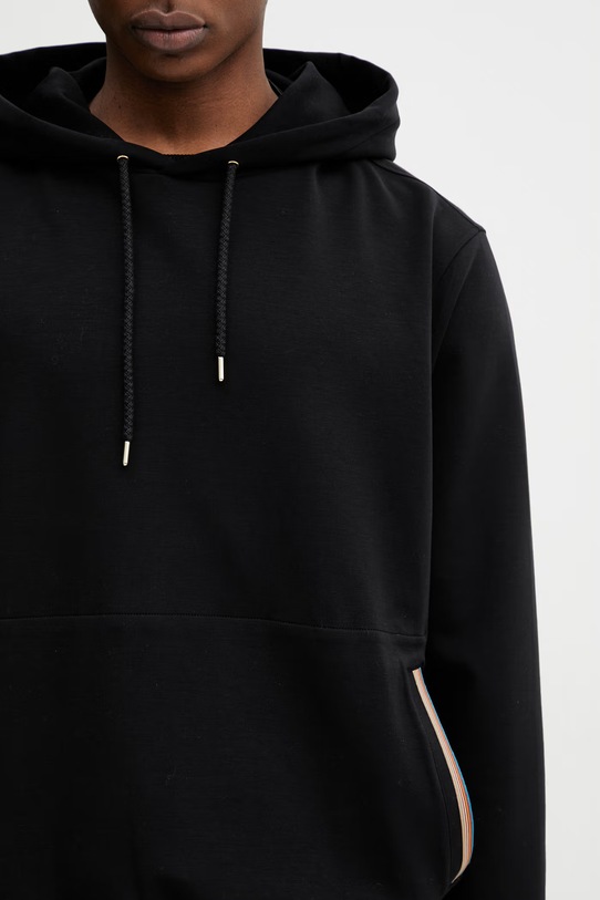 Paul Smith TAPE DETAIL bluza z kapturem męska z lyocellem czarny M1R.874Z.V02745