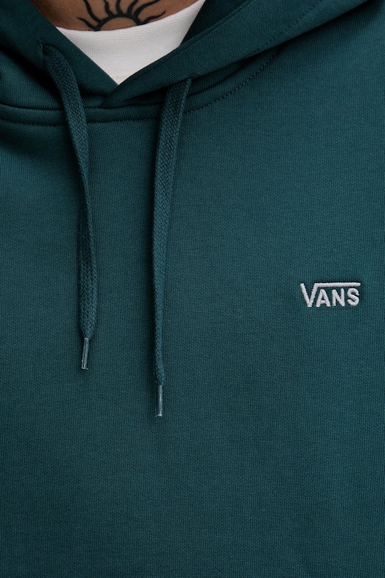 Vans bluza z kapturem męska bawełniana VN000P21FRJ1 turkusowy