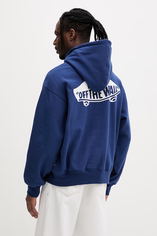 Odzież Vans bluza z kapturem męska z bawełną VN000STCFOB1 niebieski