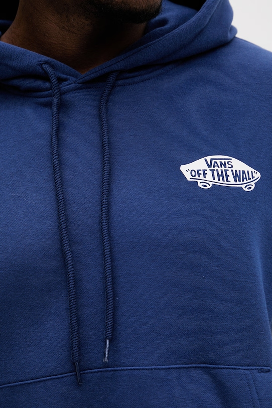 Vans bluza z kapturem męska z bawełną VN000STCFOB1 niebieski