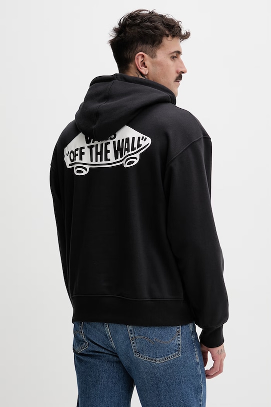 Odzież Vans bluza z kapturem męska z bawełną VN000STCY281 czarny