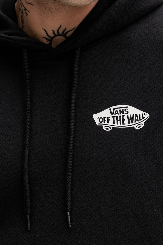 Vans bluza z kapturem męska z bawełną VN000STCY281 czarny