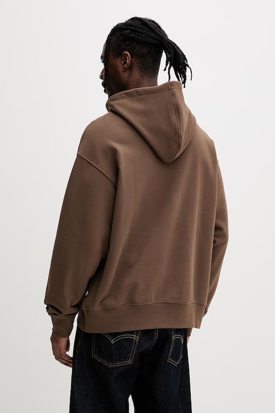 Odzież Vans Bluza z kapturem męska bawełniana VN000VXZFST1 brązowy