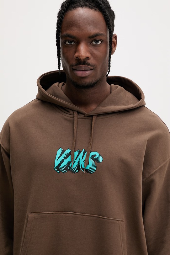 Vans Bluza z kapturem męska bawełniana brązowy VN000VXZFST1