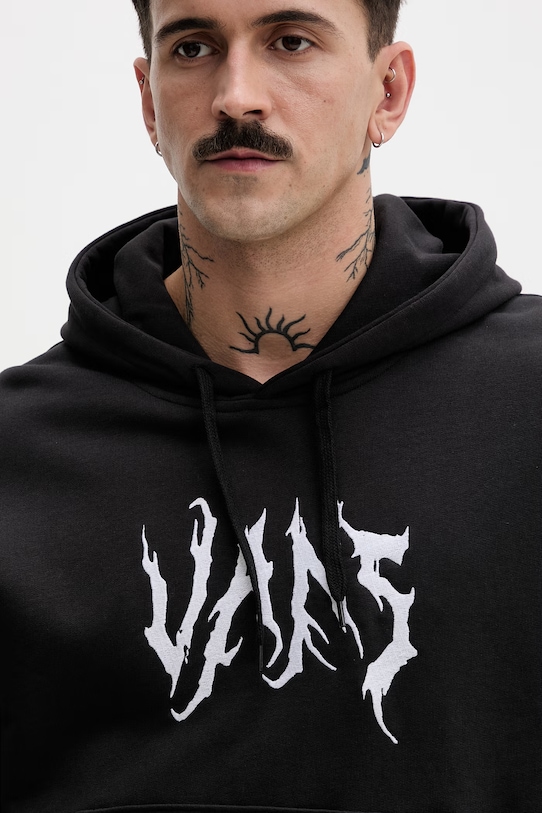 Vans bluza z kapturem męska bawełniana czarny VN000VY3BLK1