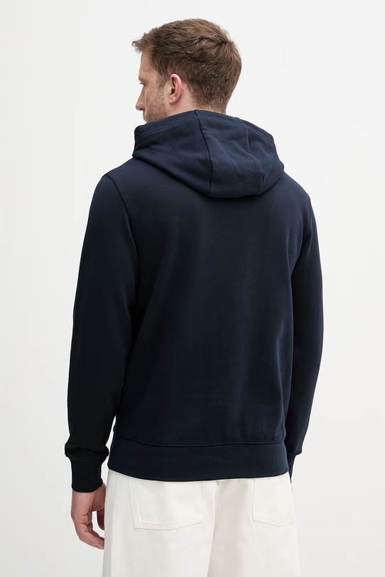 Oblačila Tommy Hilfiger pulover s kapuco moški bombažen MW0MW42464 mornarsko modra