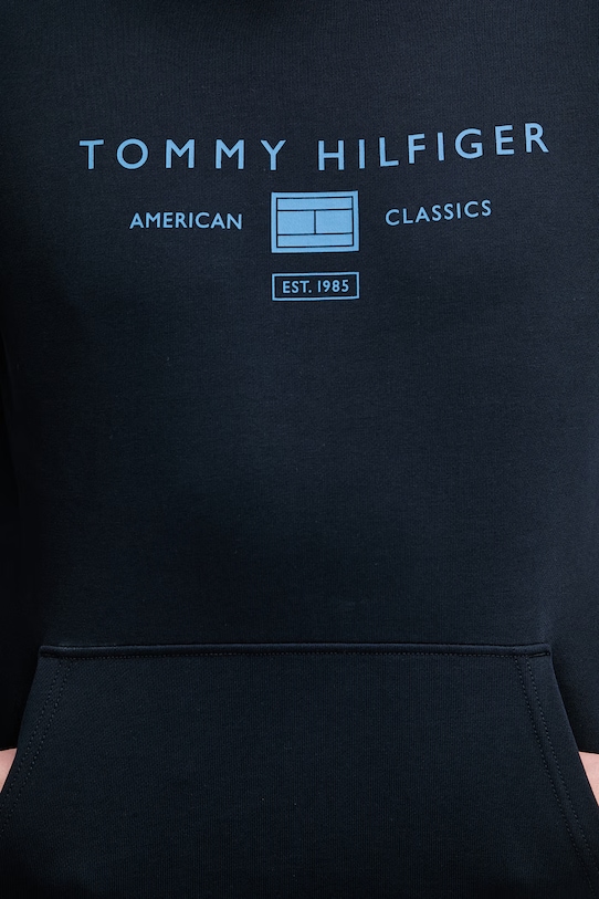 Tommy Hilfiger mikina s kapucňou pánska bavlnená MW0MW42464 tmavomodrá