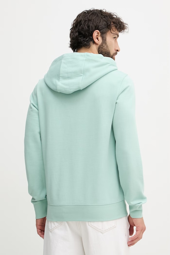 Odzież Tommy Hilfiger bluza z kapturem męska bawełniana MW0MW42464 turkusowy