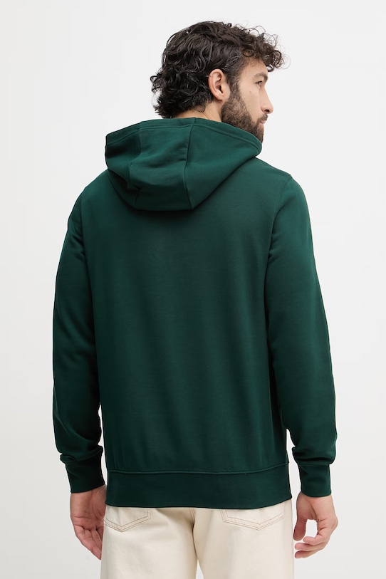 Ρούχα Tommy Hilfiger μπλούζα με κουκούλα ανδρική βαμβακερή MW0MW42464 πράσινο