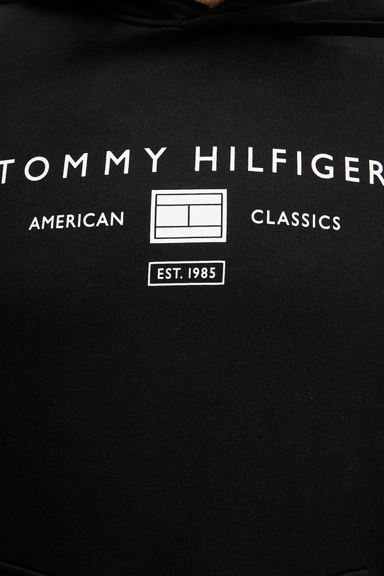 Tommy Hilfiger mikina s kapucňou pánska bavlnená MW0MW42464 čierna