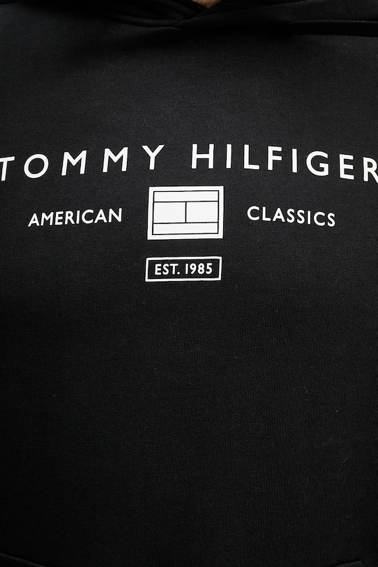Tommy Hilfiger mikina s kapucňou pánska bavlnená MW0MW42464 čierna