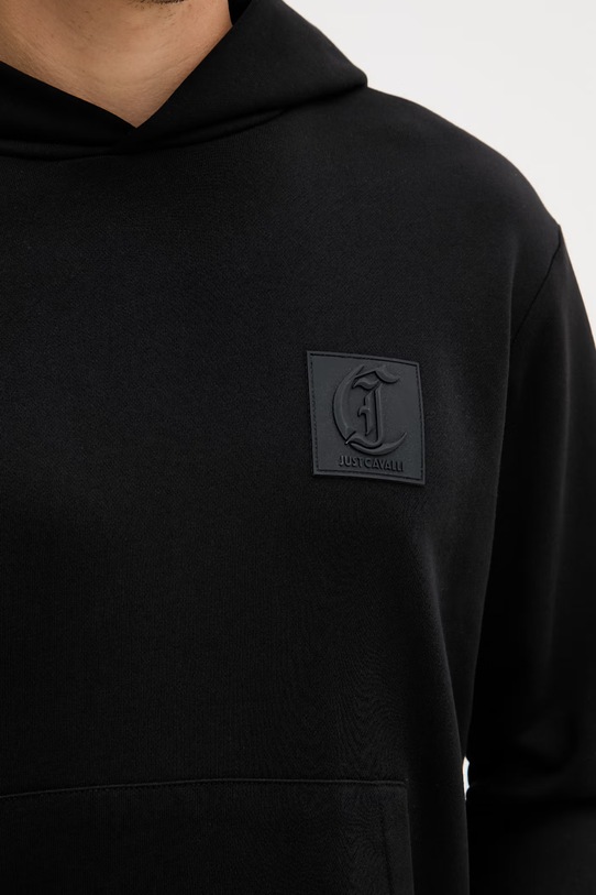 Bavlnená mikina Just Cavalli 80OAIT05.CF500 čierna