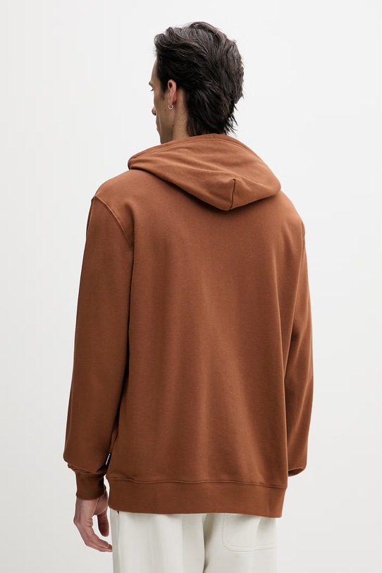 Odzież Converse bluza z kapturem męska z bawełną CVM6H113 brązowy