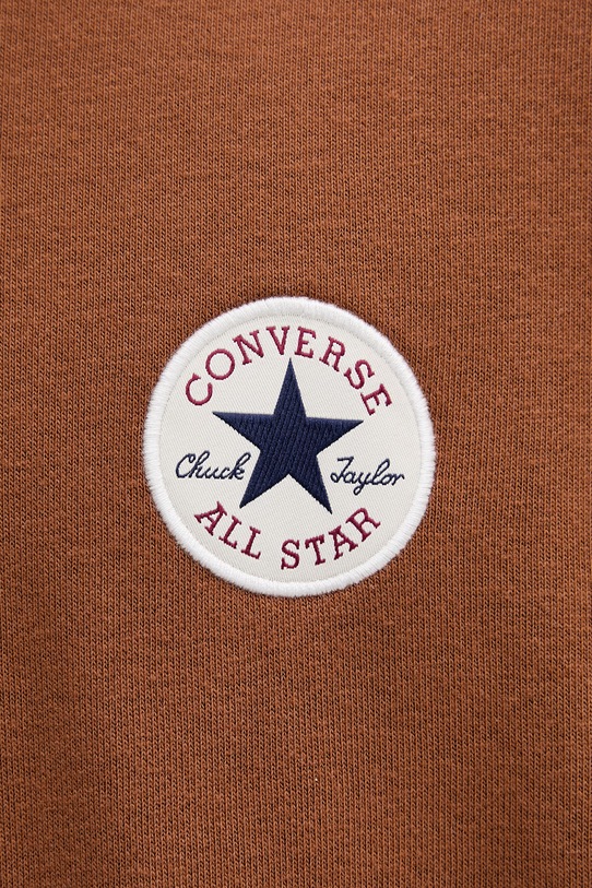 Converse bluza z kapturem męska z bawełną CVM6H113 brązowy