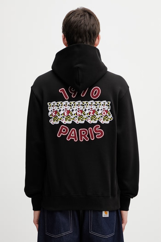 Kenzo Hoodie bluza z kapturem bawełniana męska biały FG55HO2044MJ