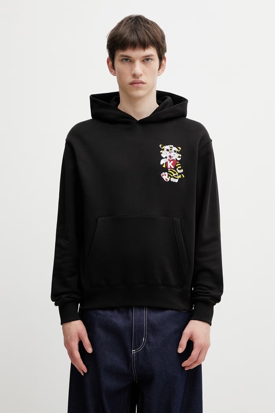 Odzież Kenzo Hoodie bluza z kapturem bawełniana męska FG55HO2044MJ biały