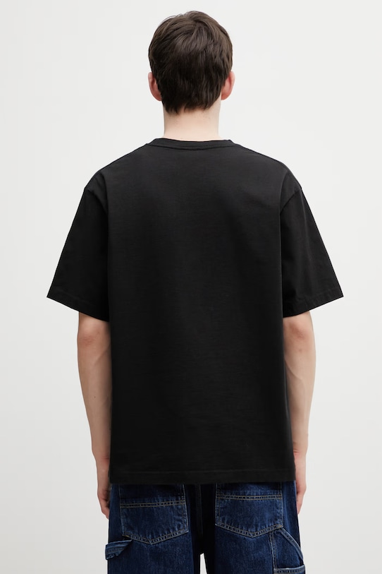 Odzież Kenzo GOTS KENZO WILD TIGER EMBROIDE t-shirt męski bawełniany FG55TS4044SY czarny