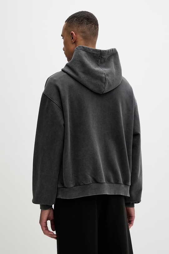 Ruházat Filling Pieces kapucnis melegítőfelső férfi pamut Boxy Embroidered 412632501284.136 szürke