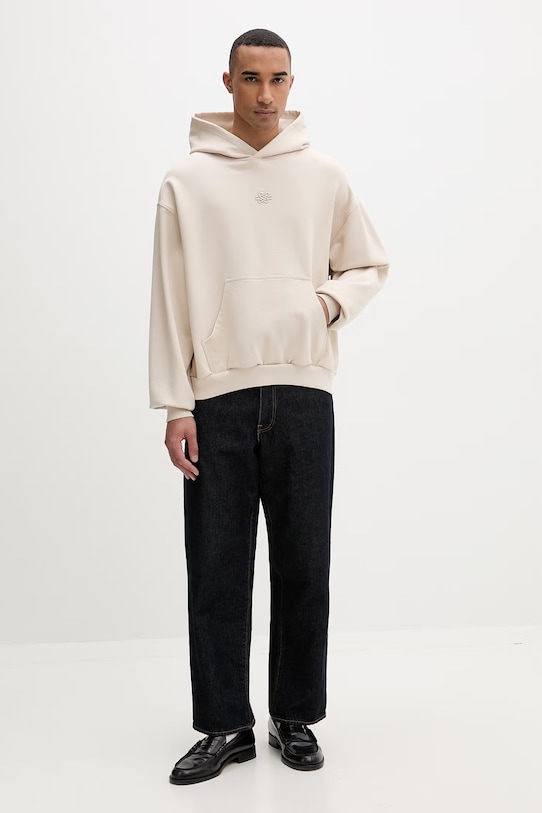 Filling Pieces кофта с капюшоном мужская хлопковая Boxy Embroidered 412632501284.292 бежевый SS26