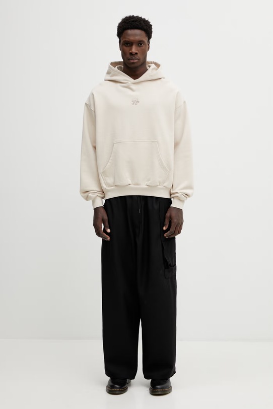 Filling Pieces bluza bawełniana Boxy Embroidered 412632501284.292 beżowy