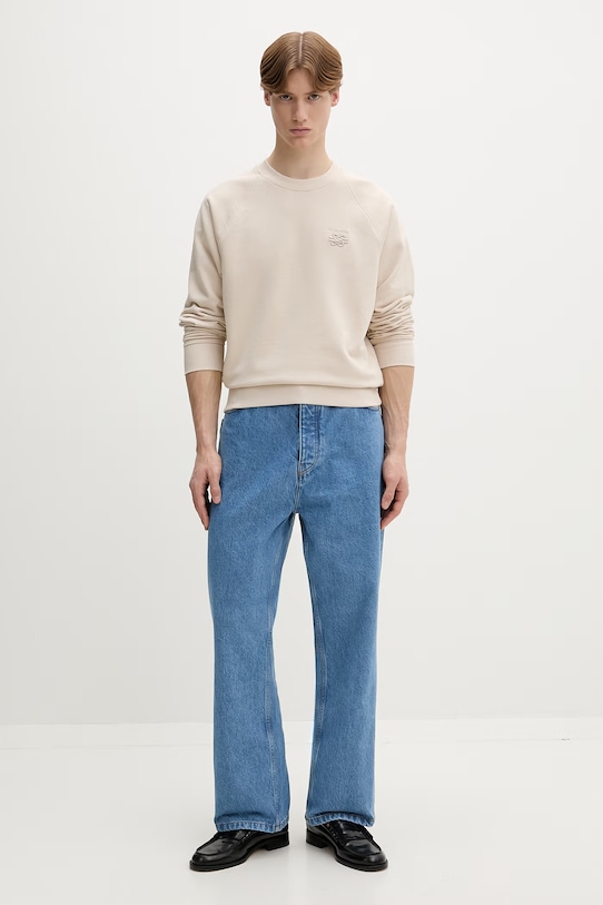 Filling Pieces суичър мъжки от памук Boxy Embroidered 412630500143.292 бежов SS26