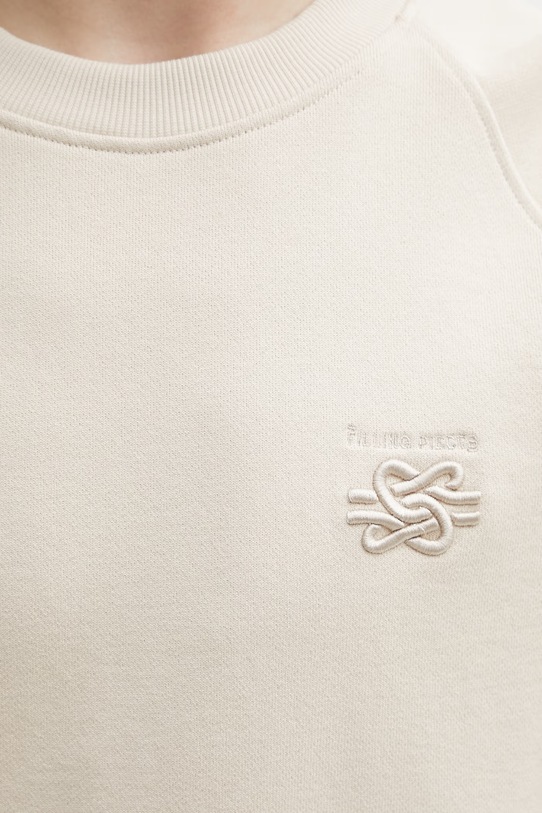 Filling Pieces bluza bawełniana Boxy Embroidered beżowy 412630500143.292