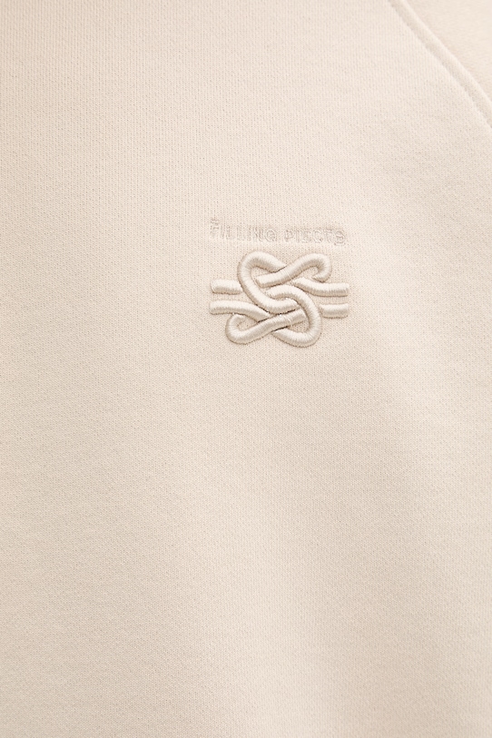 Filling Pieces μπλούζα ανδρική βαμβακερή Boxy Embroidered 412630500143.292 μπεζ