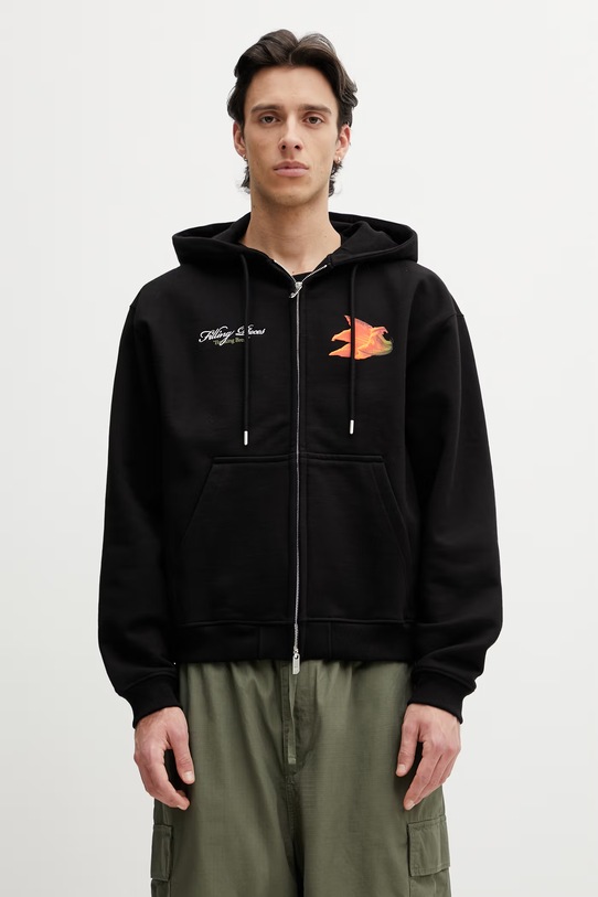 Odzież Filling Pieces bluza oversize męska bawełniana Zucchini 412633501289.130 czarny