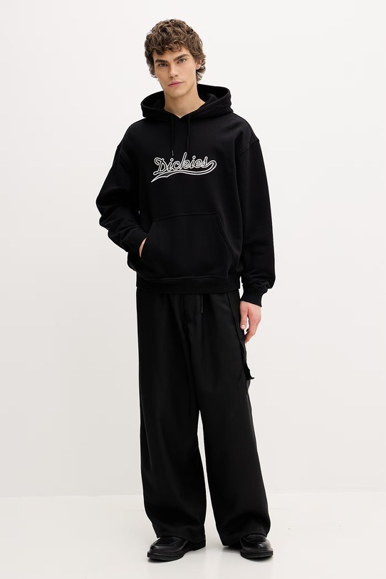 Dickies pulover s kapuco moški bombažen DK0A883KBLK1 črna SS26