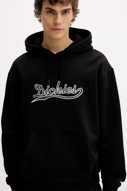 Dickies pulover s kapuco moški bombažen črna DK0A883KBLK1