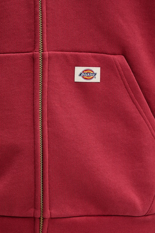 Dickies mikina na zips s kapucňou pánska s bavlnou DK0A89PRL331 červená