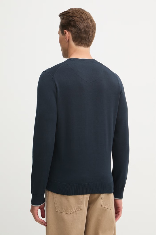 Odzież Aeronautica Militare sweter bawełniany MA1631UL00506 granatowy