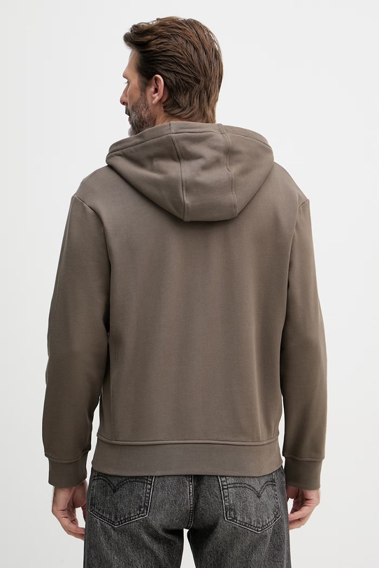 Одяг Armani Exchange кофта на блискавці з капюшоном чоловіча бавовняна XM001293.AF20934 коричневий