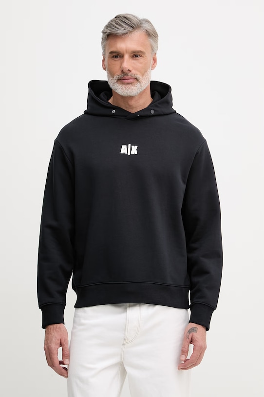 Armani Exchange bluza z kapturem męska bawełniana granatowy XM002388.AF20169