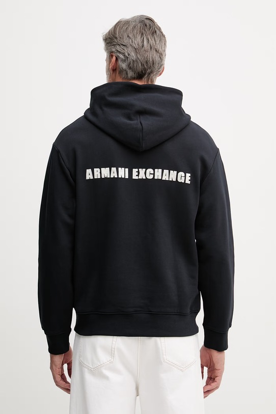 Odzież Armani Exchange bluza z kapturem męska bawełniana XM002388.AF20169 granatowy