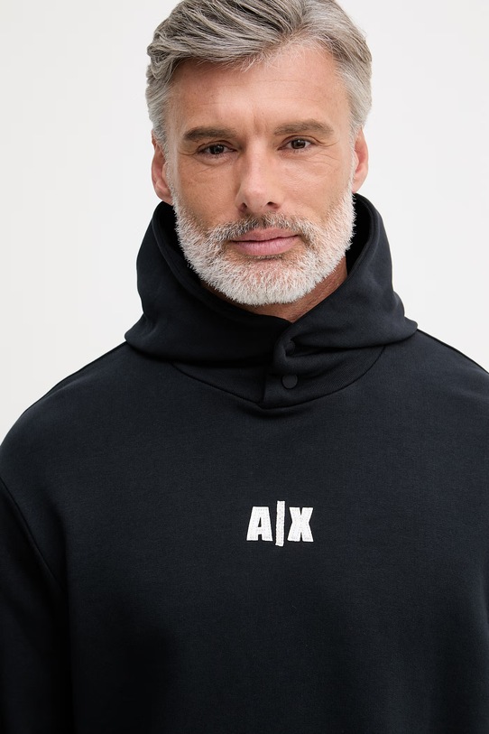 Armani Exchange bluza z kapturem męska bawełniana granatowy XM002388.AF20169