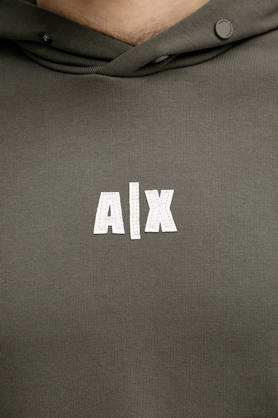 Armani Exchange férfi pamut kapucnis melegítőfelső XM002388.AF20169 zöld