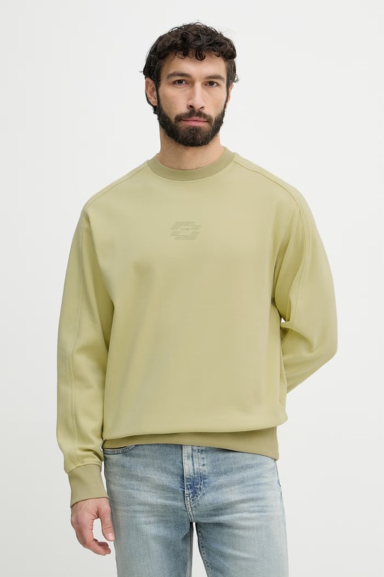 BOSS Orange bluza męska bawełniana zielony 50559151