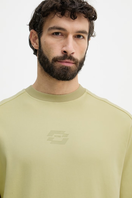 BOSS Orange bluza męska bawełniana 50559151 zielony