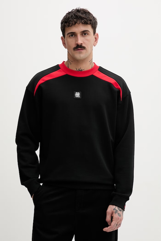 HUGO bluza męska bawełniana Davalio_RB czarny 50559679