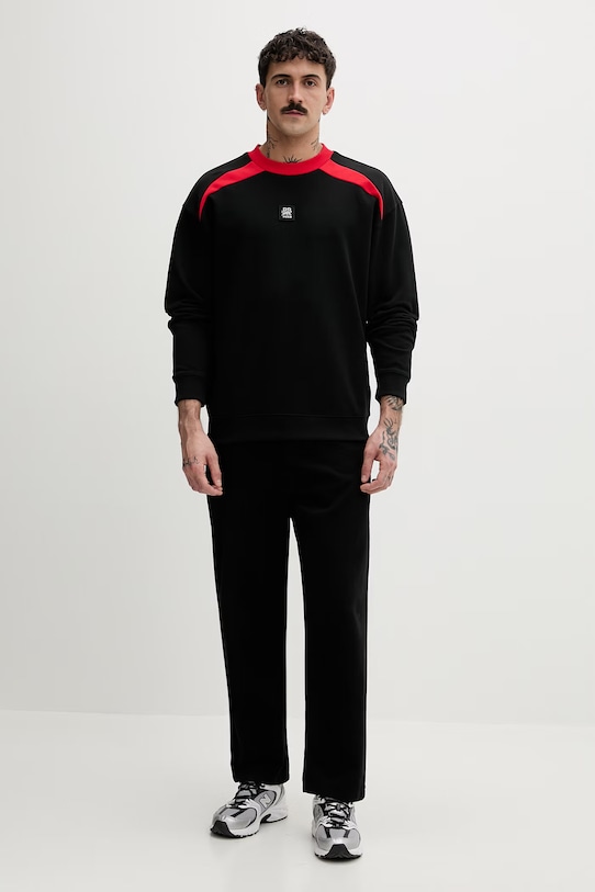 HUGO bluza męska bawełniana Davalio_RB 50559679 czarny SS26