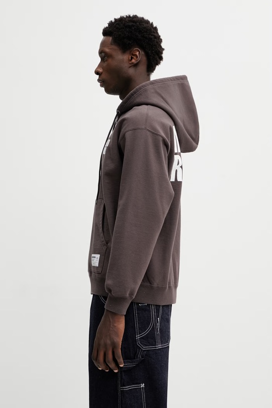 Bavlnená mikina NEIGHBORHOOD CLASSIC SWEAT ZIP HOODIE LS 252UWNH.CSM03 hnedá SS26