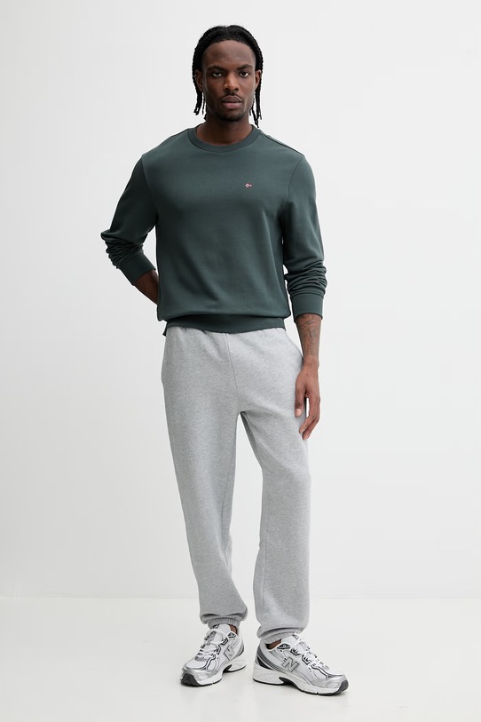 Napapijri bluza bawełniana Balis NP0A4H89G1S1 zielony SS26