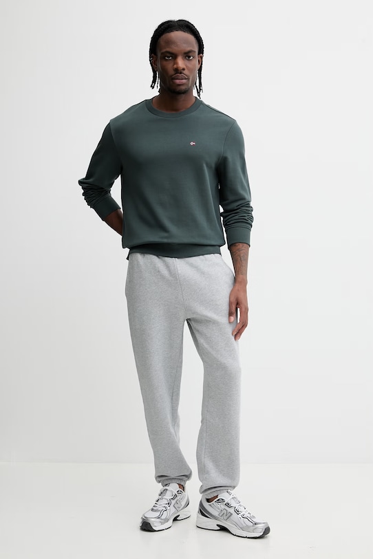 Napapijri bluza bawełniana Balis NP0A4H89G1S1 zielony SS26