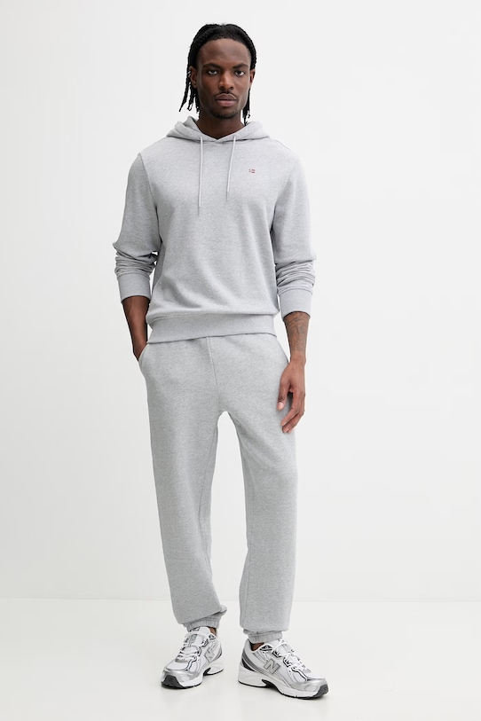 Napapijri bluza bawełniana Balis NP0A4H8A7951 szary SS26