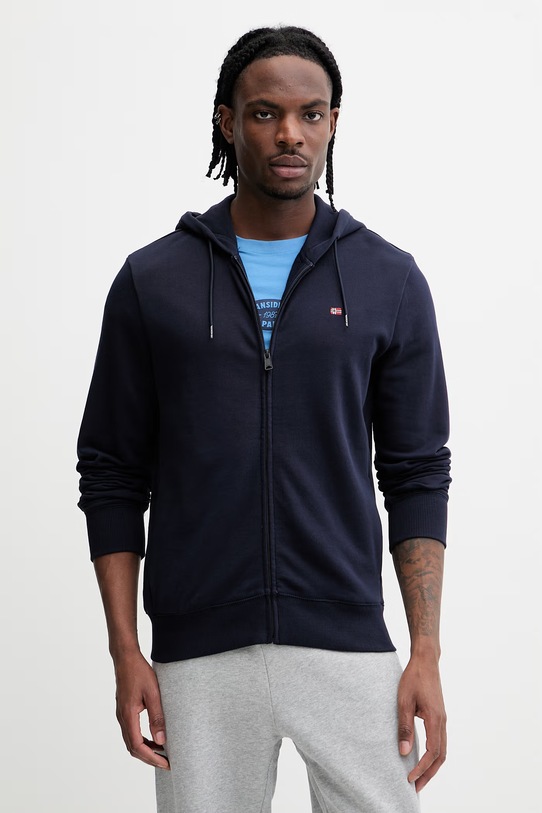 Napapijri bluza bawełniana BALIS bawełna granatowy NP0A4HHV1761